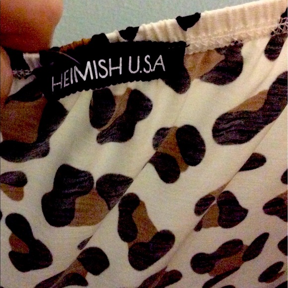 Cheetah off shoulder top - Picture 3 of 7